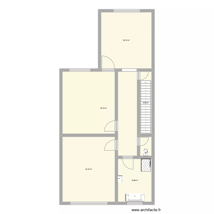 Electricit&eacute; - 1er &eacute;tage. Plan de 5  et 120 m²