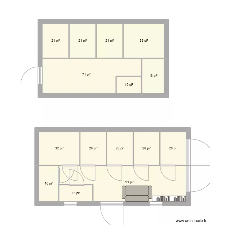 garderie3. Plan de 15 et 40 m² garderie3. Plan de 15 et 40 m²