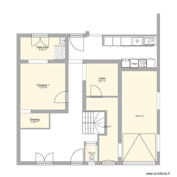 montfermeil aménagement cuisine 2 . Plan de 0 pièce et 0 m2