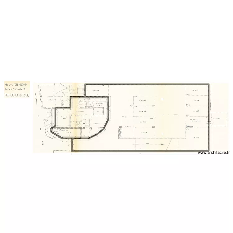 rdc qu. Plan de 2  et 482 m²