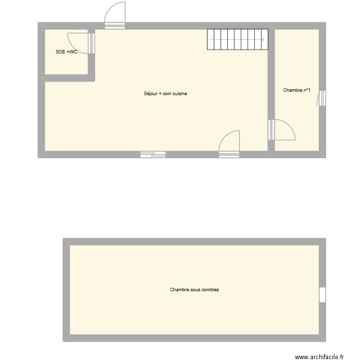 chemn des esplantiers. Plan de 4 pièces et 82 m2