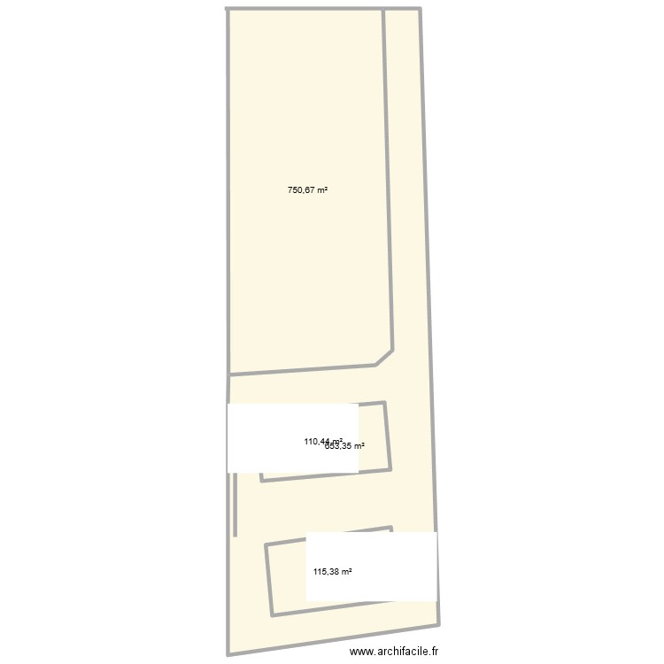 ANE. Plan de 4 pièces et 1878 m2