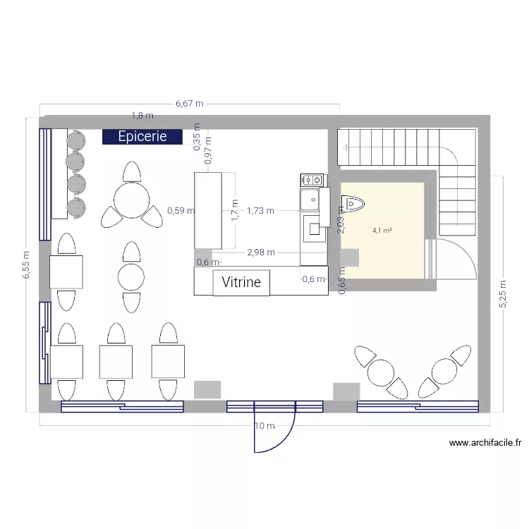 Sous-sol. Plan de 1 et 4 m² Sous-sol. Plan de 1 et 4 m²