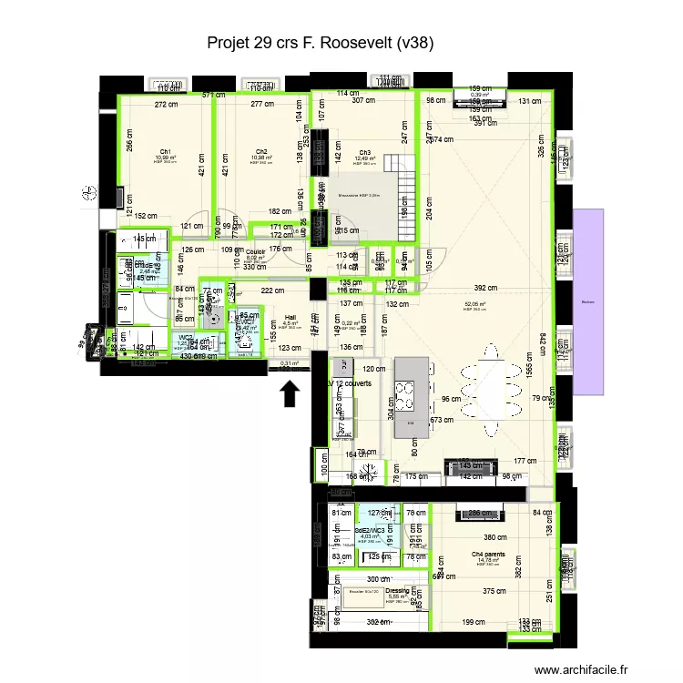 29 crs FR v38 ss meubles. Plan de 