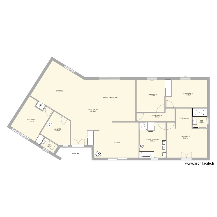 Maison Virazeil. Plan de 0 pièce et 0 m2