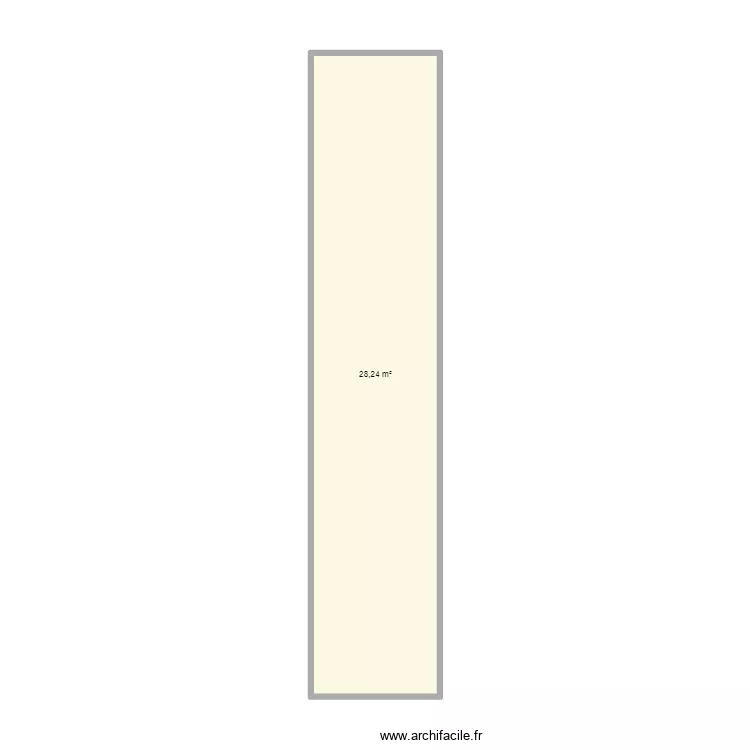 container 40 pieds. Plan de 1  et 28 m²