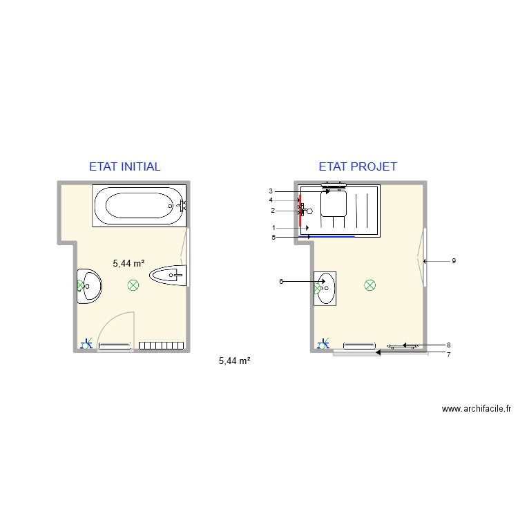 GOURDON. Plan de 2 pièces et 11 m2