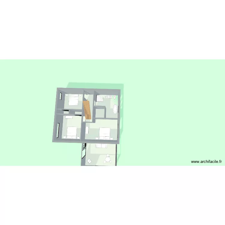 chalet 3 hautBbbbbb. Plan de 7  et 85 m²