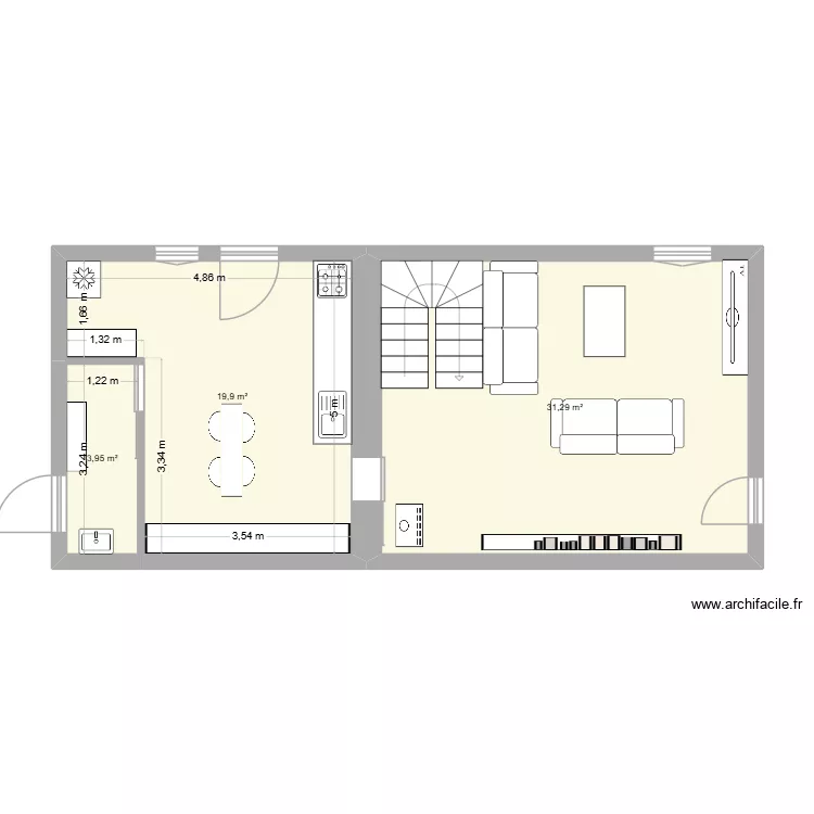 maison Romagne 3. Plan de 3 et 55 m² maison Romagne 3. Plan de 3 et 55 m²