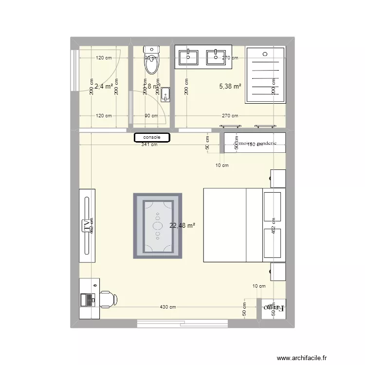 version finale 1 chambre. Plan de 