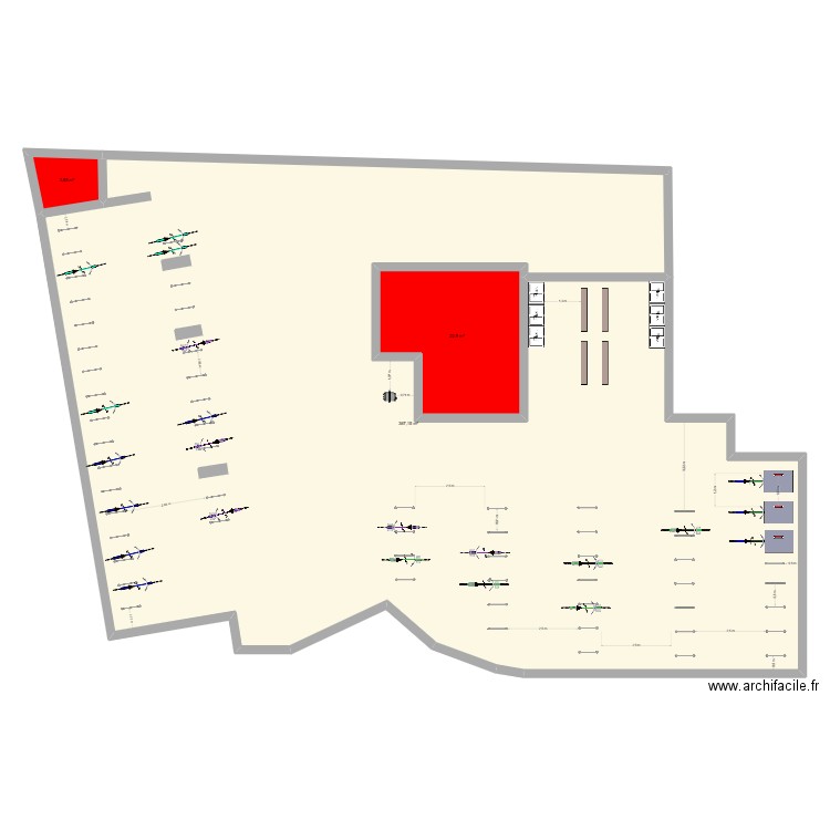 Equilis. Plan de 3 pièces et 394 m2
