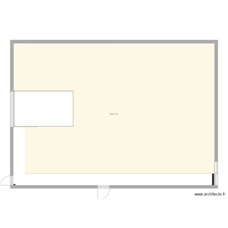 quai chargement. Plan de 1 pièce et 204 m2