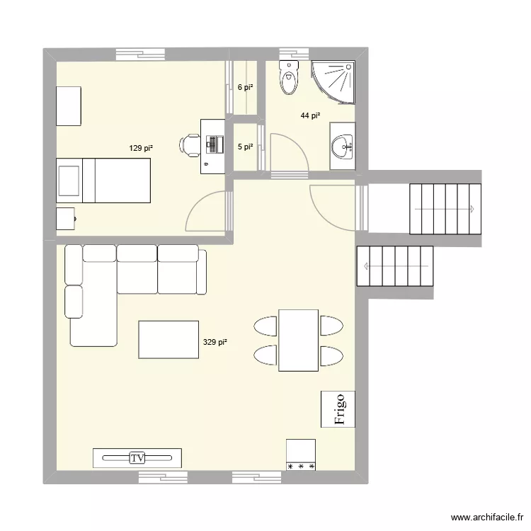 FG-51C. Plan de 5  et 48 m²