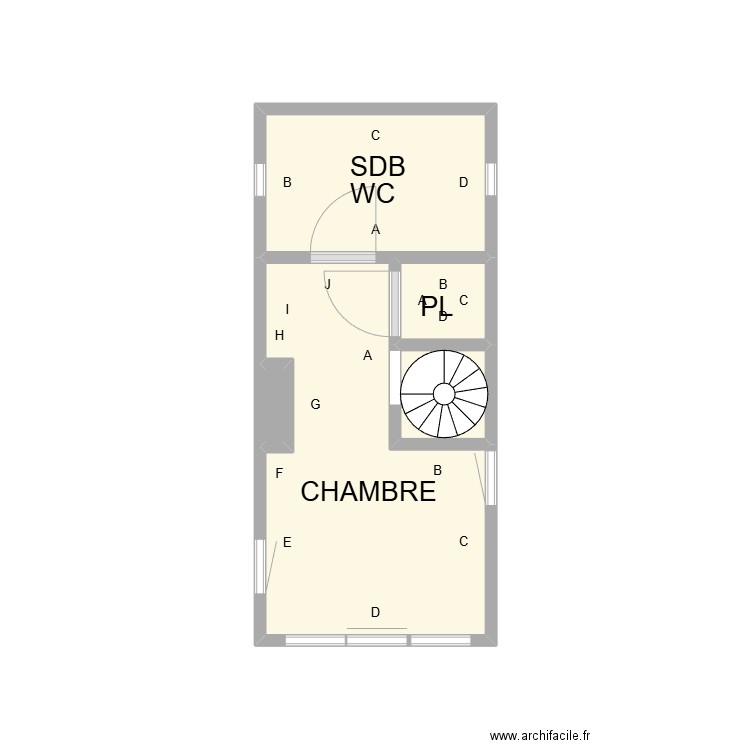 PLAN STUDIO NIMES PLB ETAGE 04. Plan de 5 pièces et 9 m2