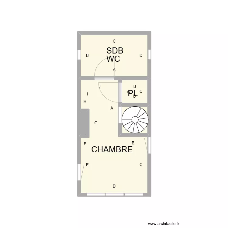 PLAN STUDIO NIMES PLB ETAGE 04. Plan de PLAN STUDIO NIMES PLB ETAGE 04. Plan de