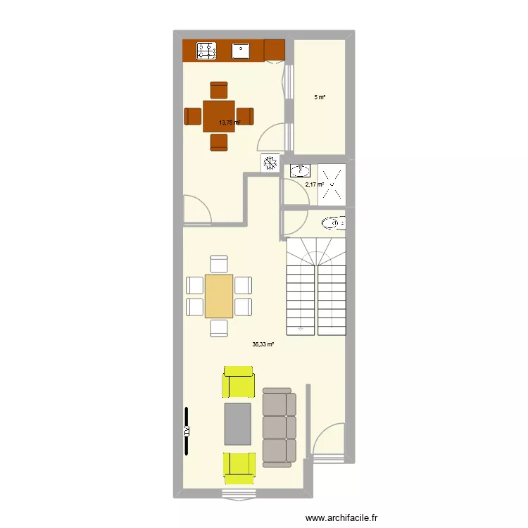 taza. Plan de 4 et 57 m² taza. Plan de 4 et 57 m²