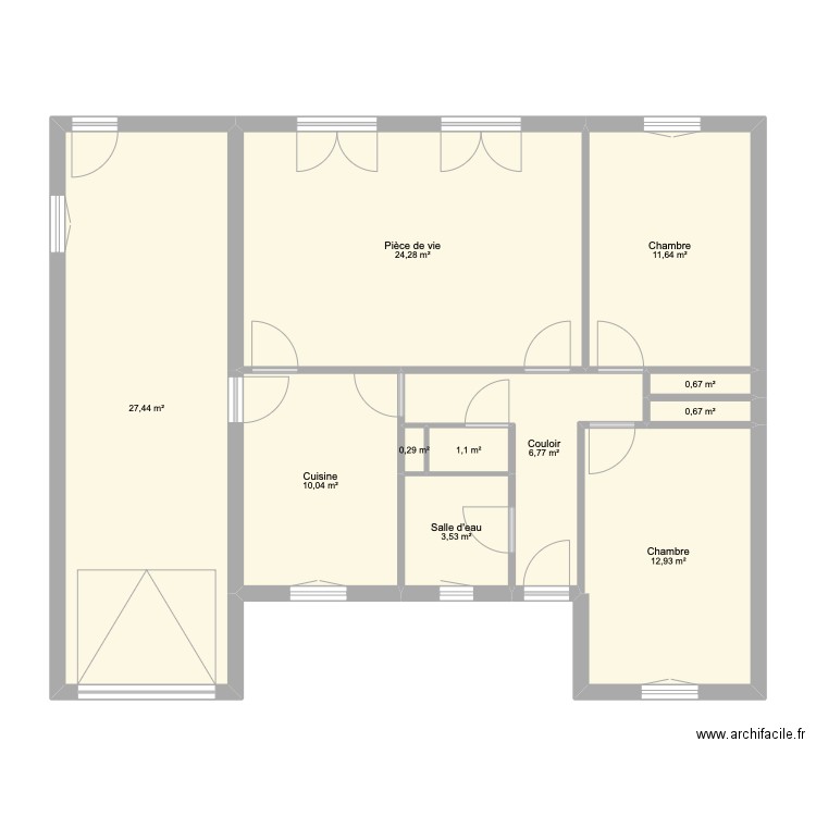 Colleville - Maison. Plan de 11 pièces et 99 m2