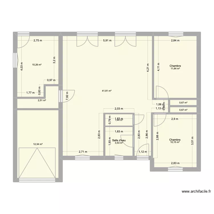 Colleville - Maison. Plan de 