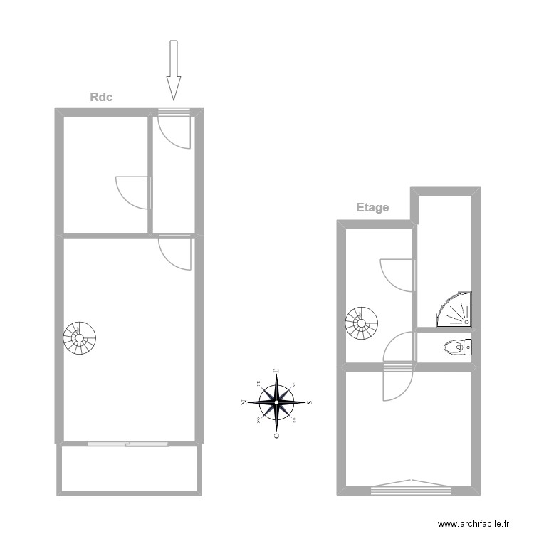 Plan Colomina. Plan de 8 pièces et 49 m2