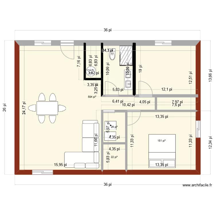 maison actuelle. Plan de 4 et 74 m² maison actuelle. Plan de 4 et 74 m²