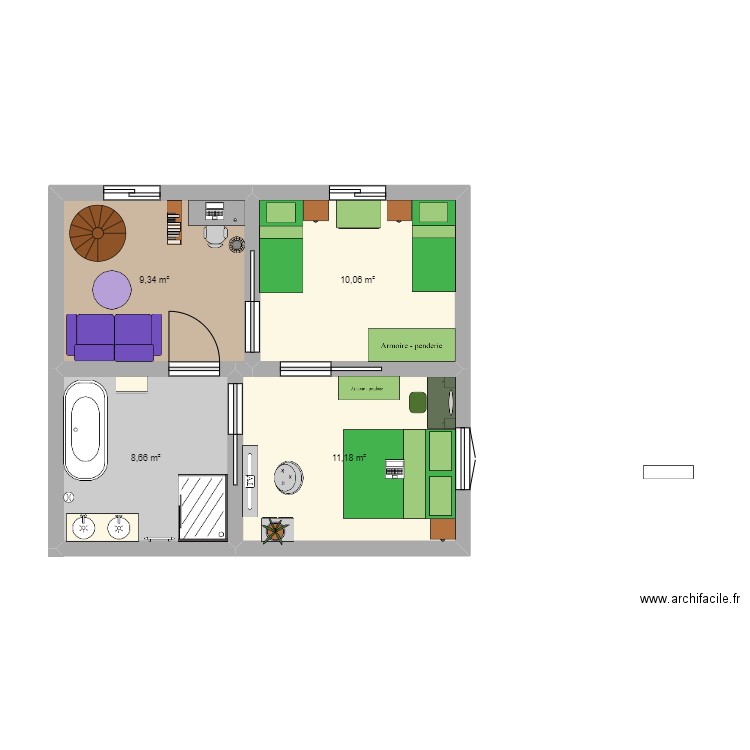 maison de vacance 1er etage . Plan de 0 pièce et 0 m2