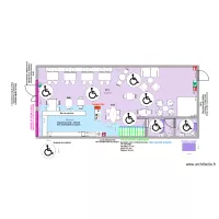 LE BEUZZ CAF&Eacute; RDC APRES TRAVAUX espace de manoeuvre