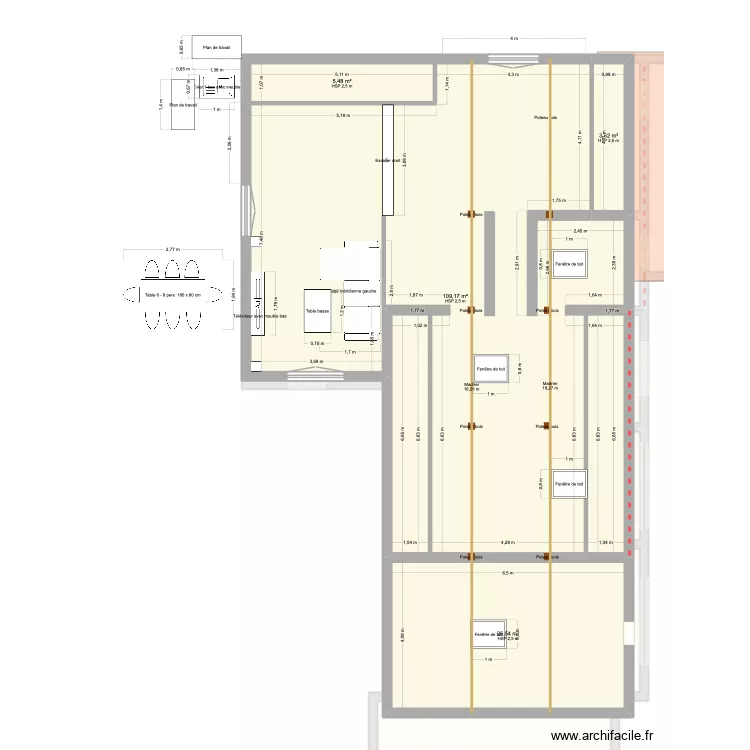 Chateau 1. Plan de 14  et 315 m²