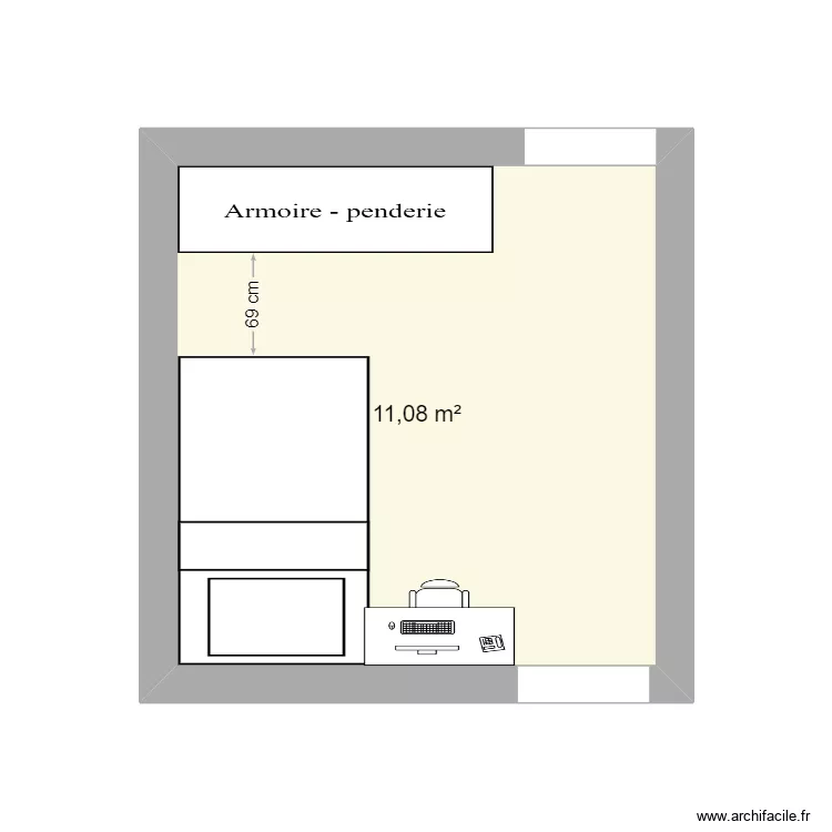 Chambre S. Plan de 
