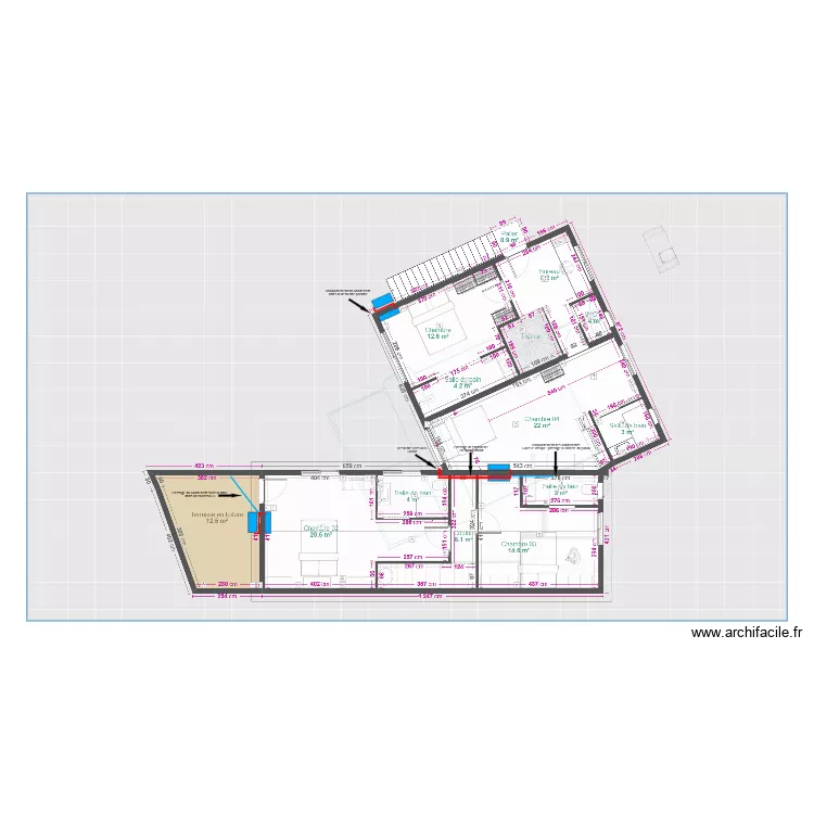 aliamus R+2. Plan de 