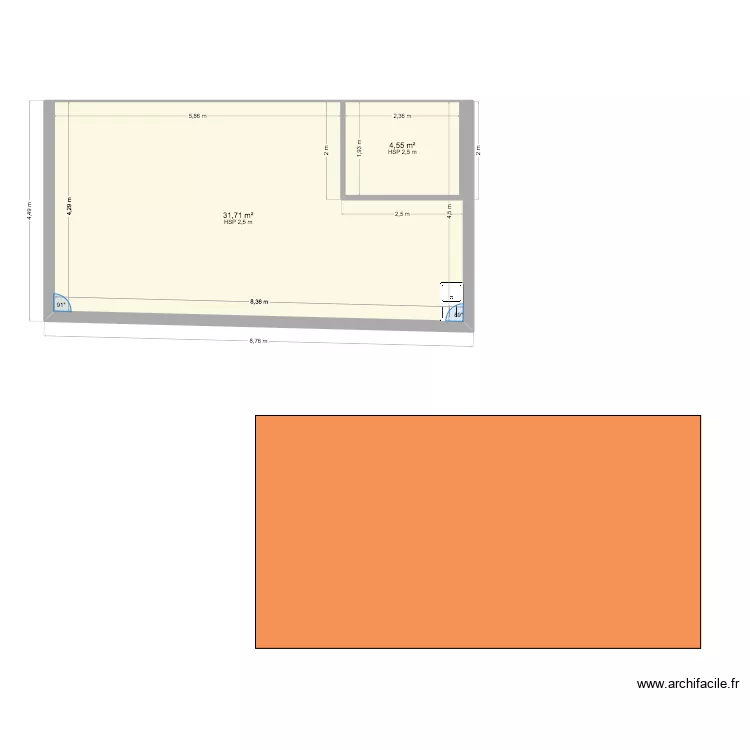 GARAGE HOME. Plan de 2  et 36 m²