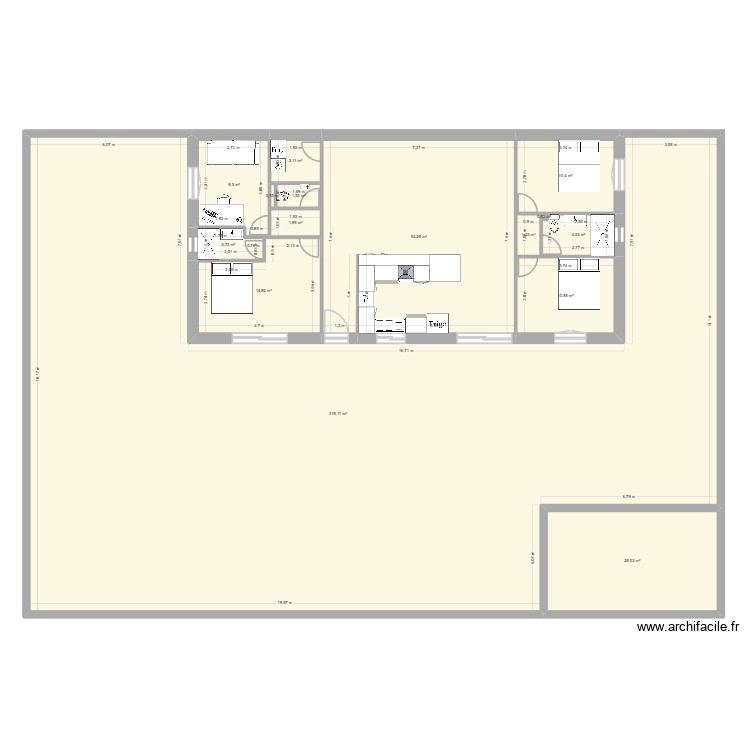 Maison. Plan de 0 pièce et 0 m2