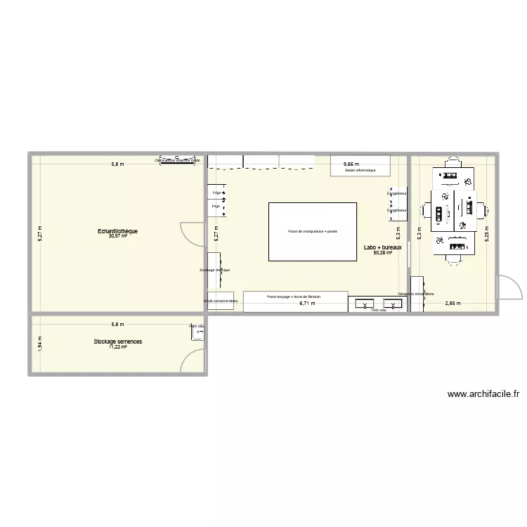 Labo. Plan de 3 et 92 m² Labo. Plan de 3 et 92 m²