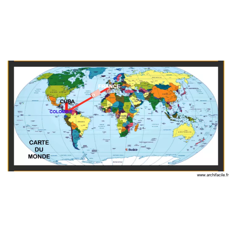 VOYAGE CULINAIRE. Plan de 