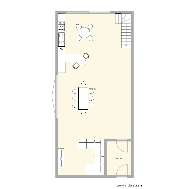 projet ifapme rdc. Plan de 2 pièces et 78 m2