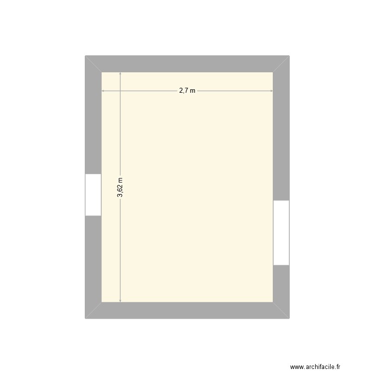 cellier. Plan de 1 pièce et 10 m2