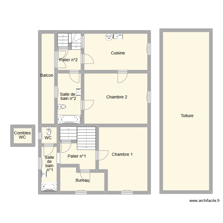 lerat etage. Plan de 0 pièce et 0 m2