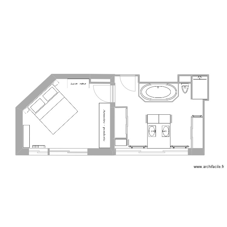 Chagneau 4. Plan de 9 pièces et 32 m2