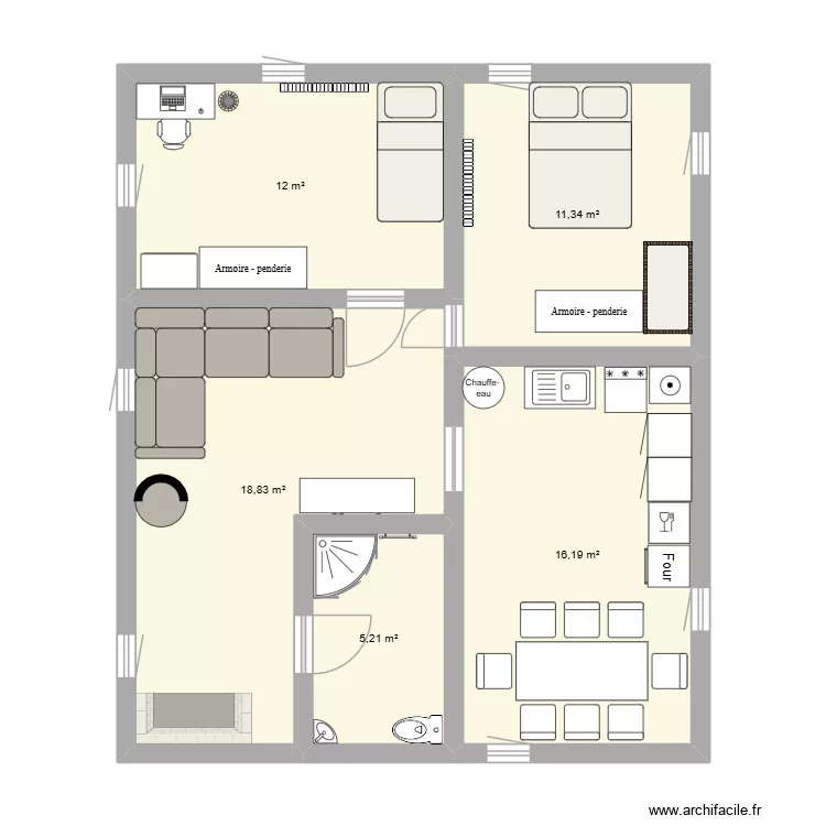 maison. Plan de 5 et 64 m² maison. Plan de 5 et 64 m²