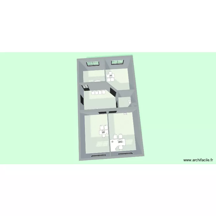 Cabinet M&eacute;dical 3&egrave;me version. Plan de 6  et 58 m²