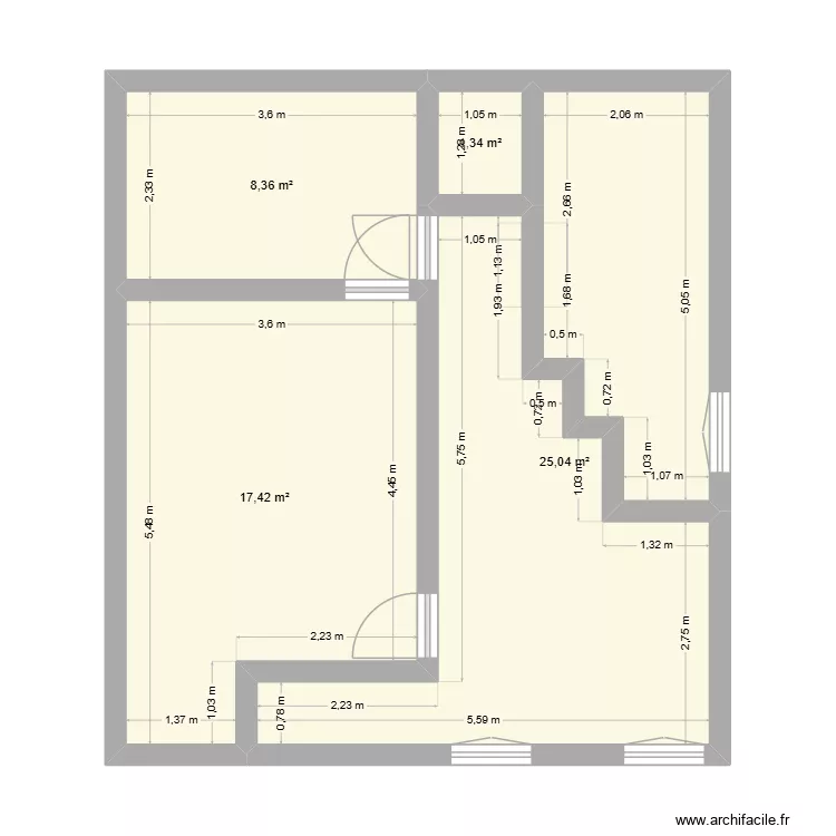 etage actuel. Plan de 