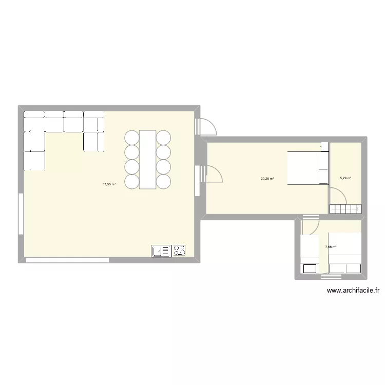 ooo. Plan de 4  et 91 m²