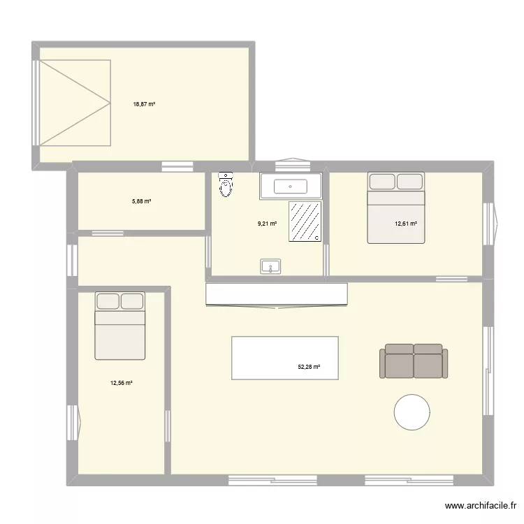 Le Vivier V5. Plan de 6 et 111 m² Le Vivier V5. Plan de 6 et 111 m²