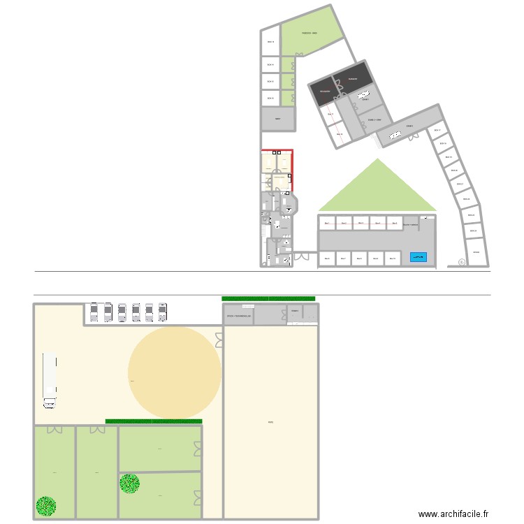 Drags 2.0. Plan de 60 pièces et 3603 m2