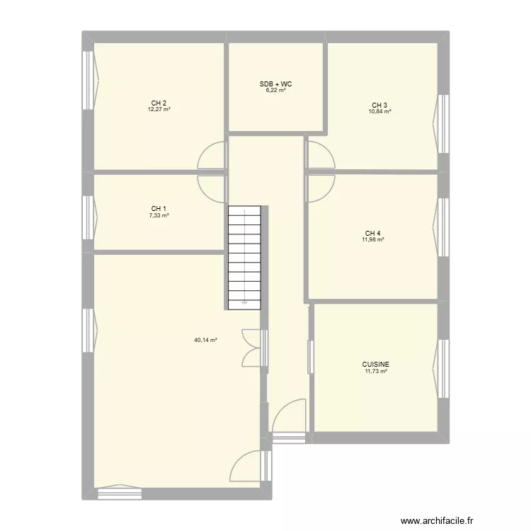 CIGALIERE R+1. Plan de 7 pièces et 101 m²