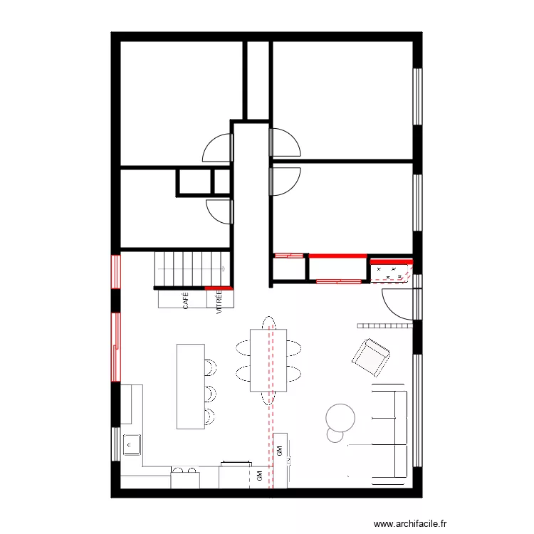 Begon Menuiserie. Plan de 8  et 95 m²