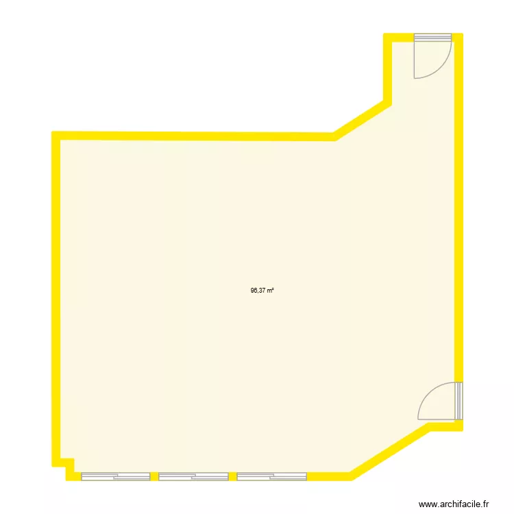 PLAN DE BASE SALLE AB202 + FENETRE ET PORTE. Plan de 1 Pièce et 96 m² PLAN DE BASE SALLE AB202 + FENETRE ET PORTE. Plan de 1 Pièce et 96 m²