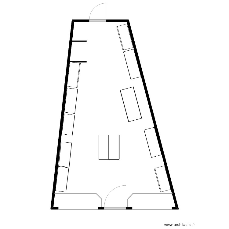 Shop chx. Plan de 1 pièce et 38 m2