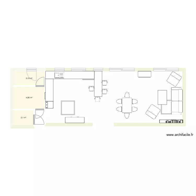 Extension v2. Plan de 3  et 10 m²