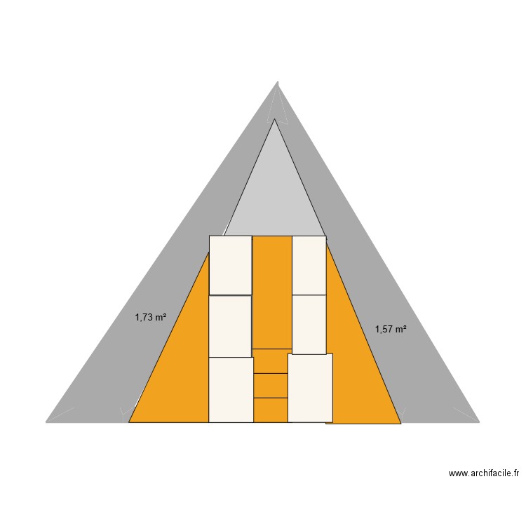 VOILE SANIA. Plan de 2 pièces et 3 m2
