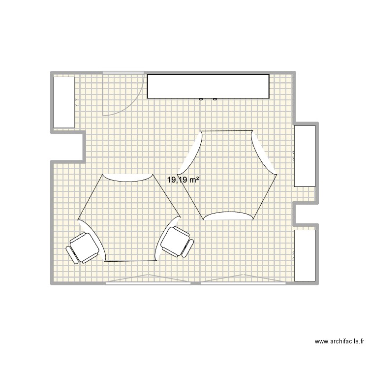 psl COPIE 1. Plan de 1 pièce et 19 m2